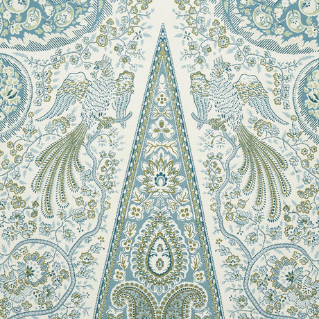 Schumacher Colmery Paisley Panel Set Peacock Wallpaper