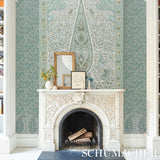 Schumacher Colmery Paisley Panel Set Peacock Wallpaper