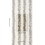 Schumacher Tendril Stripe Sisal Black & Cream Wallpaper