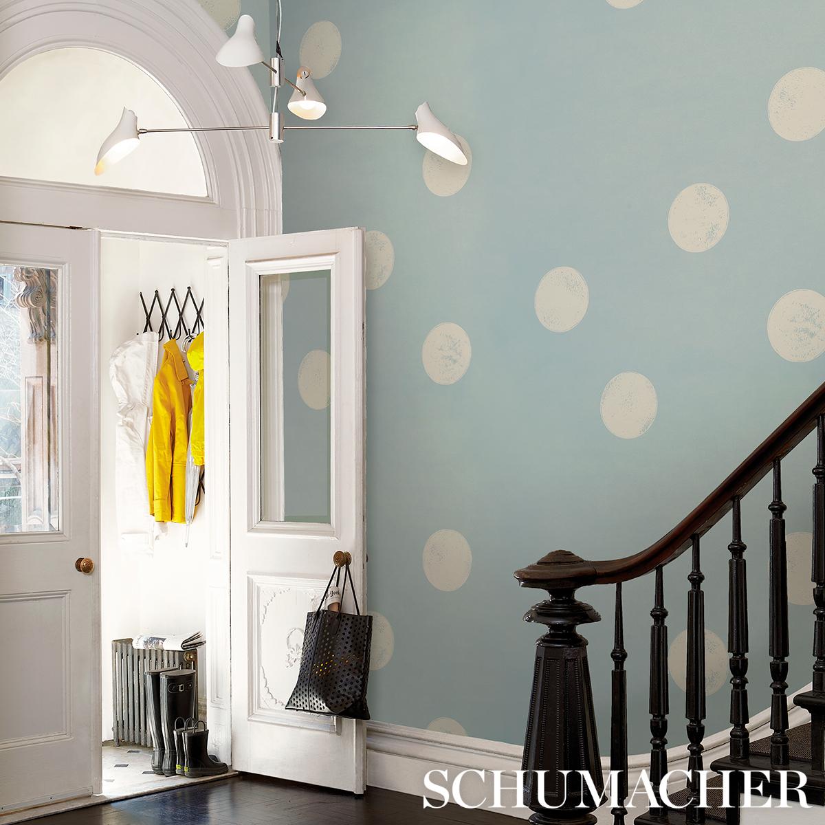 Schumacher Backdrop X Schumacher Monte Carlo Soft Blue Wallpaper