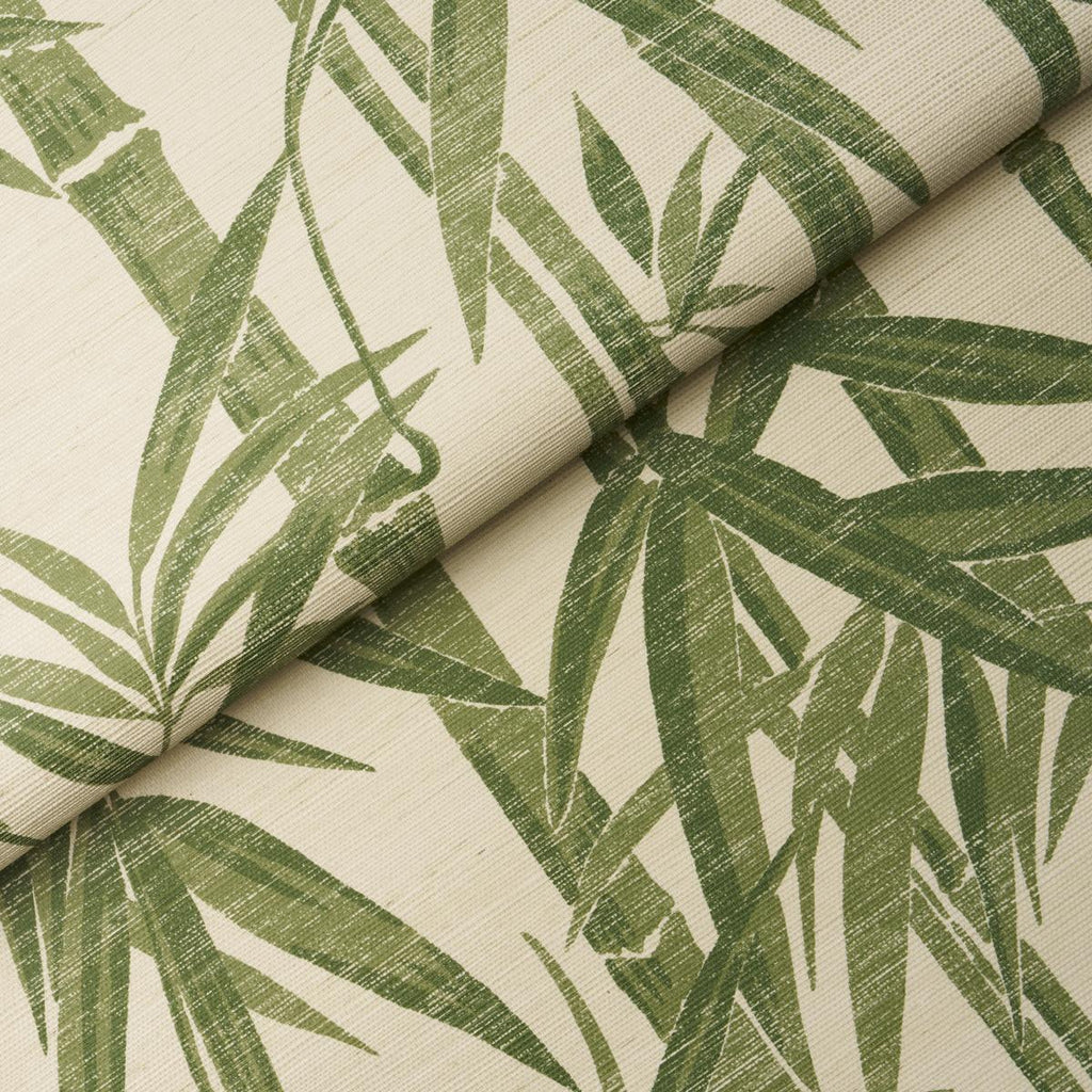 Schumacher Les Bambous Sisal Green Wallpaper