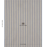 Schumacher Auguste Stripe Marine & Cognac Fabric