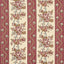 Schumacher Sylvain Floral Stripe Rouge Fabric