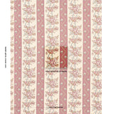 Schumacher Sylvain Floral Stripe Rouge Fabric