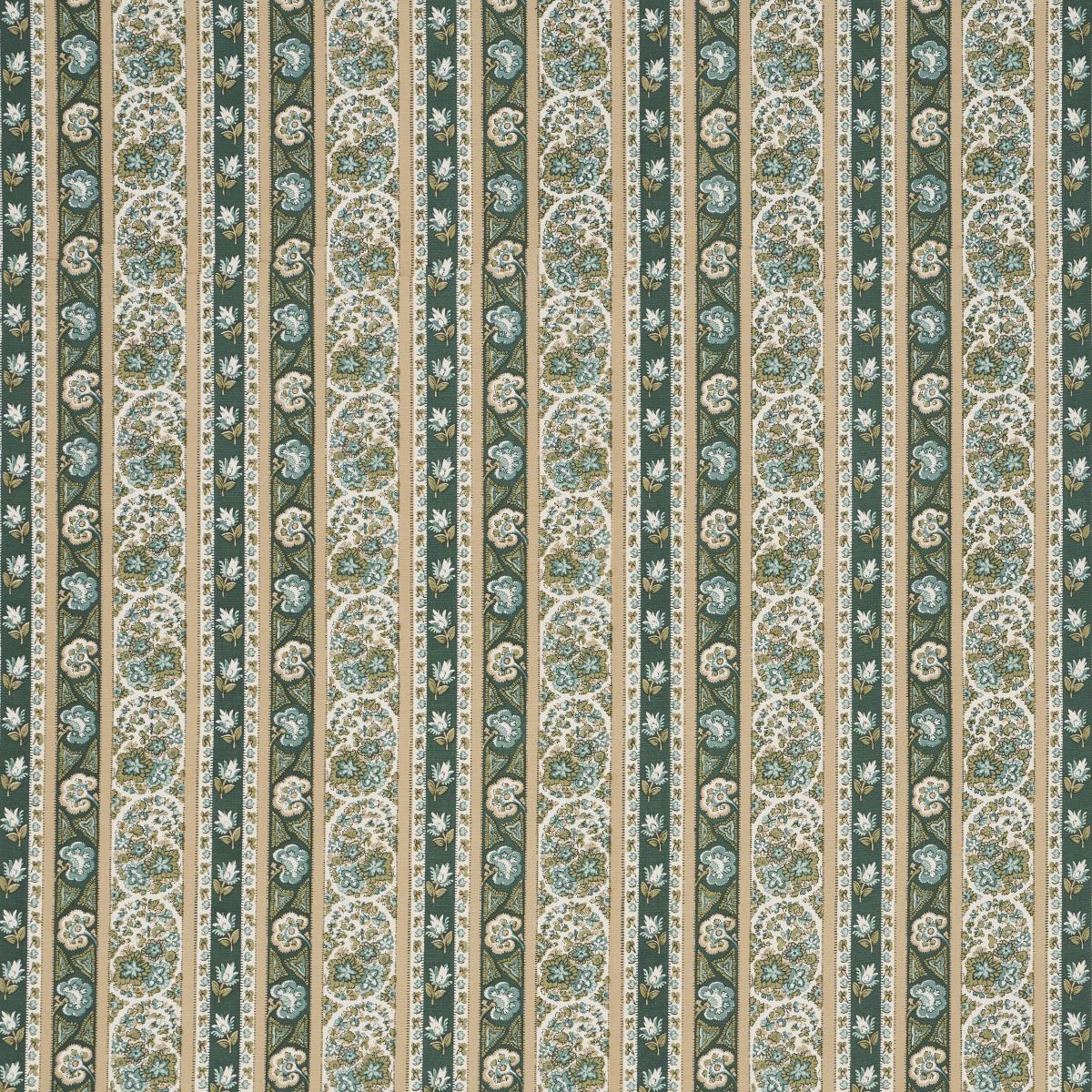 Schumacher Ines Paisley Mineral & Teal Fabric