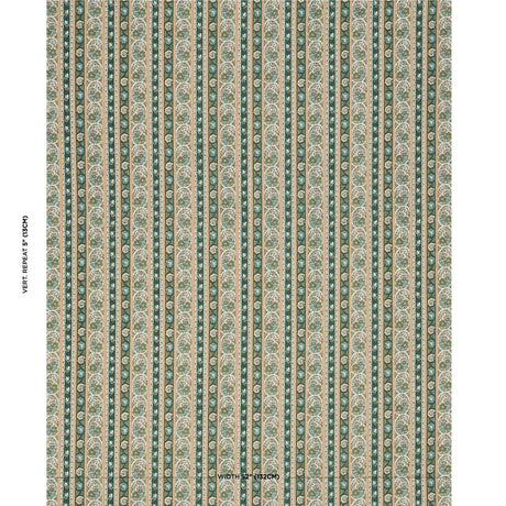 Schumacher Ines Paisley Mineral & Teal Fabric