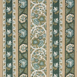 Schumacher Ines Paisley Mineral & Teal Fabric