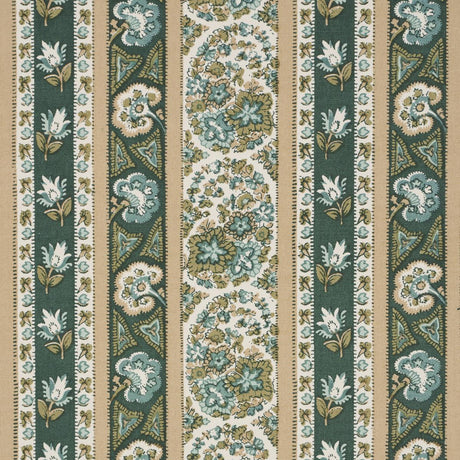Schumacher Ines Paisley Mineral & Teal Fabric