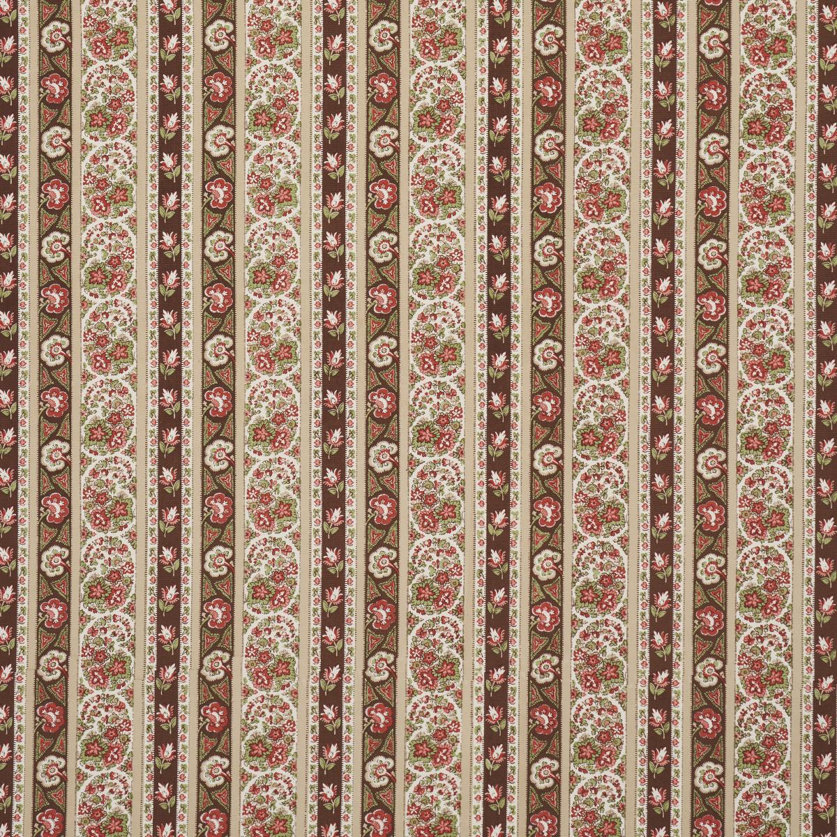 Schumacher Ines Paisley Rose & Cognac Fabric