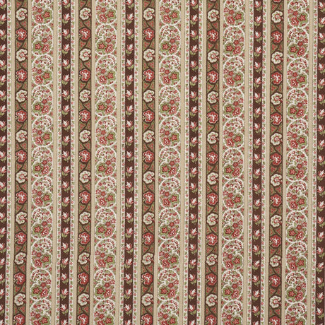 Schumacher Ines Paisley Rose & Cognac Fabric
