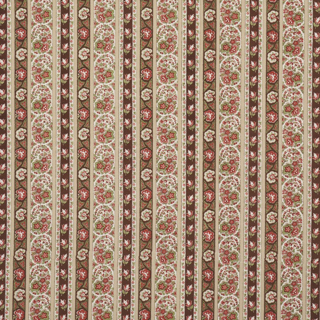 Schumacher Ines Paisley Rose & Cognac Fabric