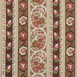 Schumacher Ines Paisley Rose & Cognac Fabric