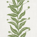 Schumacher Tendril Stripe Indoor/Outdoor Leaf Fabric