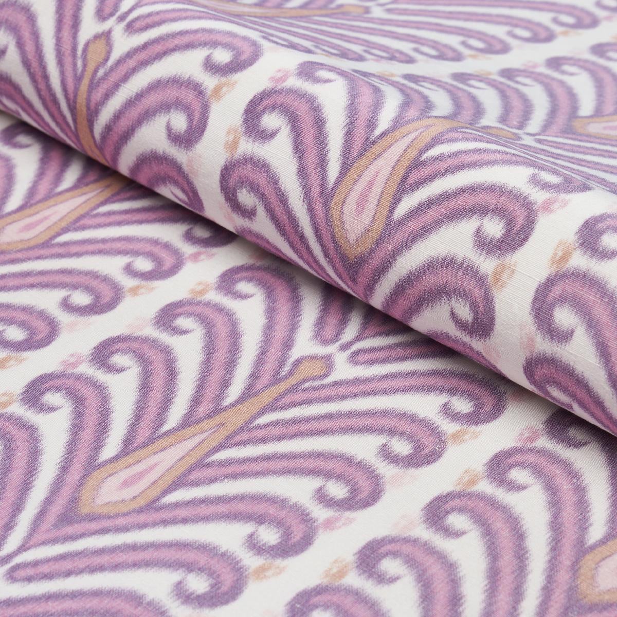 Schumacher Augustine Ikat Fuchsia Fabric