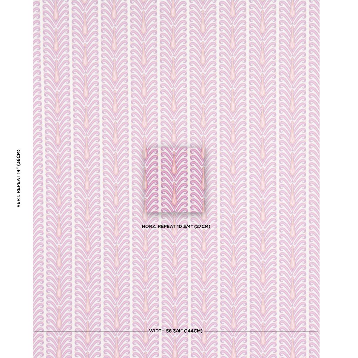 Schumacher Augustine Ikat Fuchsia Fabric