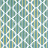 Schumacher Kai Striped Ikat Green Fabric