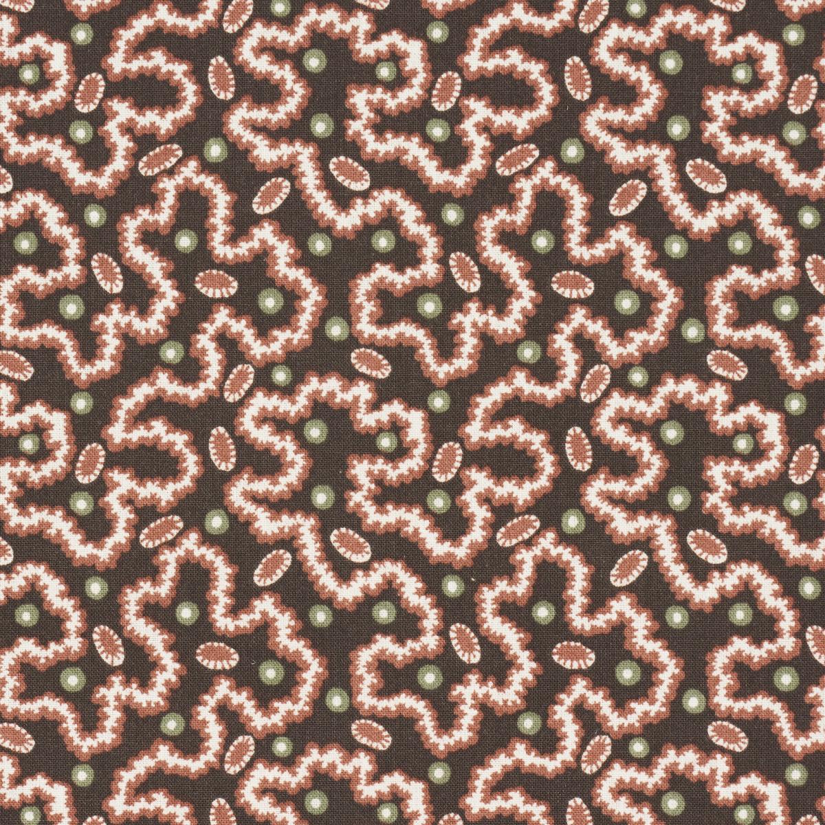 Schumacher Leonie Vermicelli Sepia Fabric