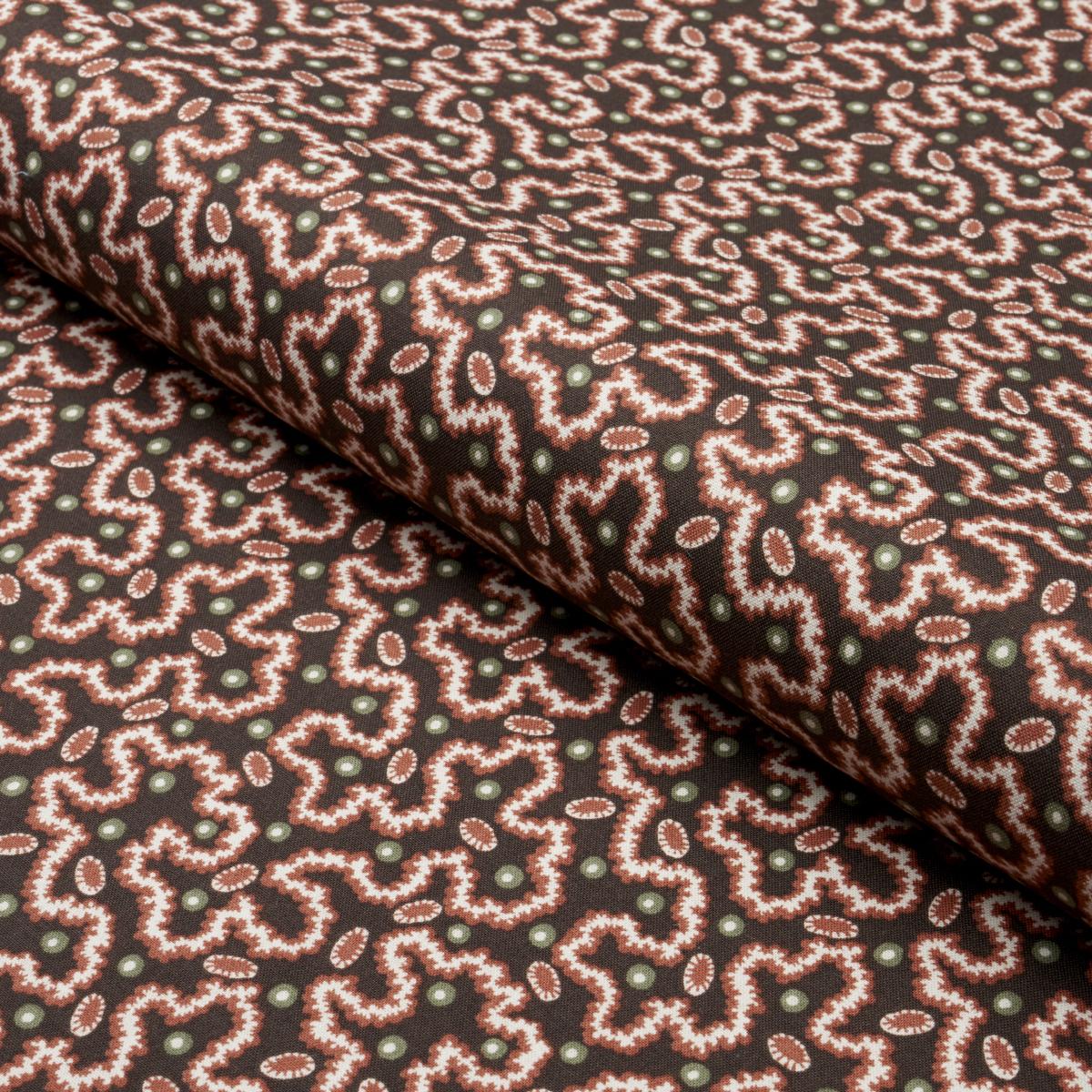 Schumacher Leonie Vermicelli Sepia Fabric