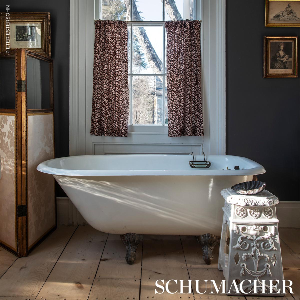 Schumacher Leonie Vermicelli Sepia Fabric