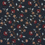 Schumacher Iyla Embroidery Midnight & Rouge Fabric