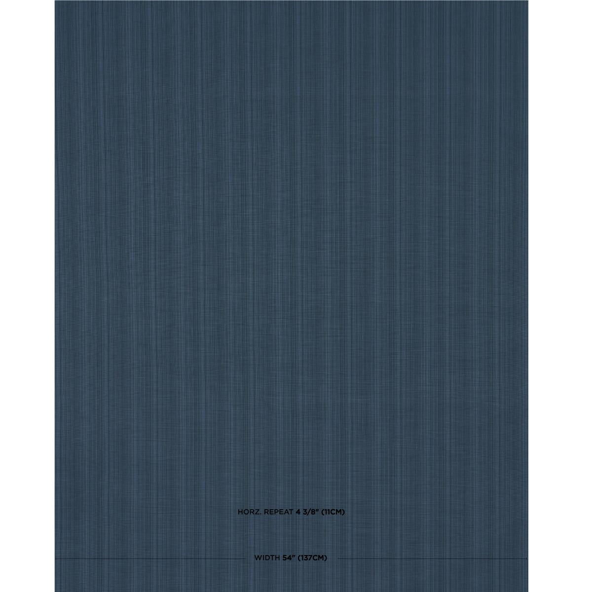 Schumacher Gracie Solid Stri Indigo Fabric