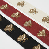 Schumacher Hubert'S Bees Tape Rouge & Gold Trim