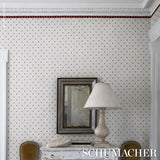 Schumacher Hubert'S Bees Tape Rouge & Gold Trim