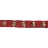 Schumacher Hubert'S Bees Tape Rouge & Gold Trim