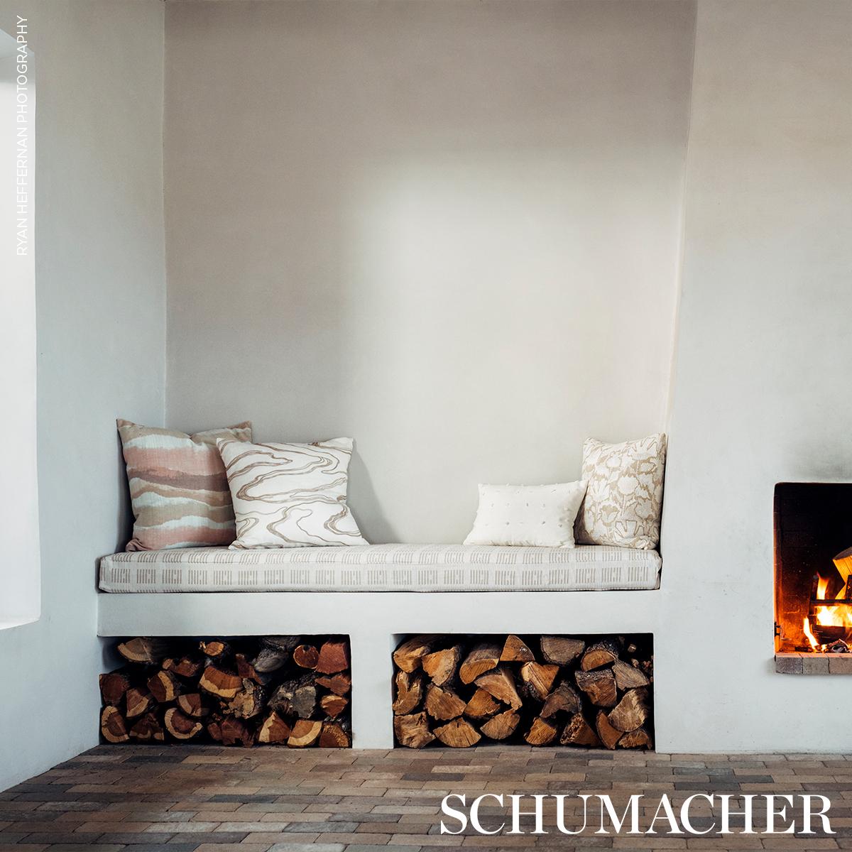 Schumacher Sienna 24" x 24" Chandler Warp Print Pillow