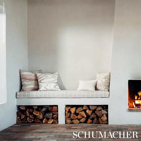 Schumacher Sienna 24" x 24" Chandler Warp Print Pillow