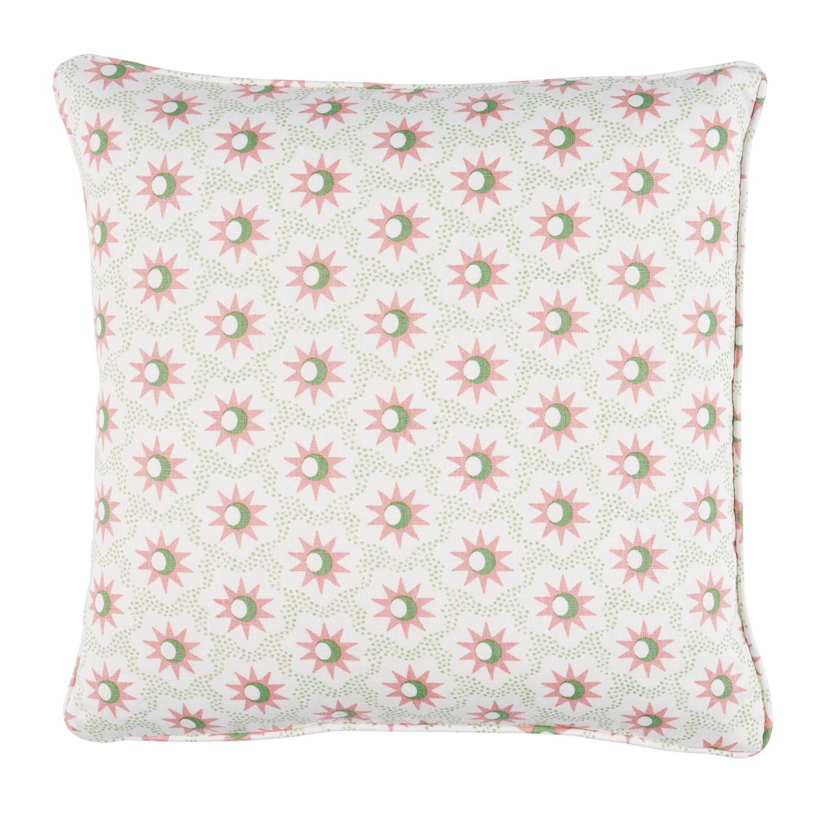 Schumacher Pink & Green 16" x 16" Lucie Pillow