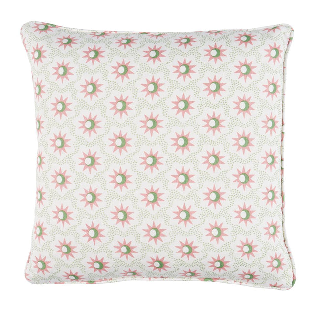 Schumacher Pink & Green 16" x 16" Lucie Pillow