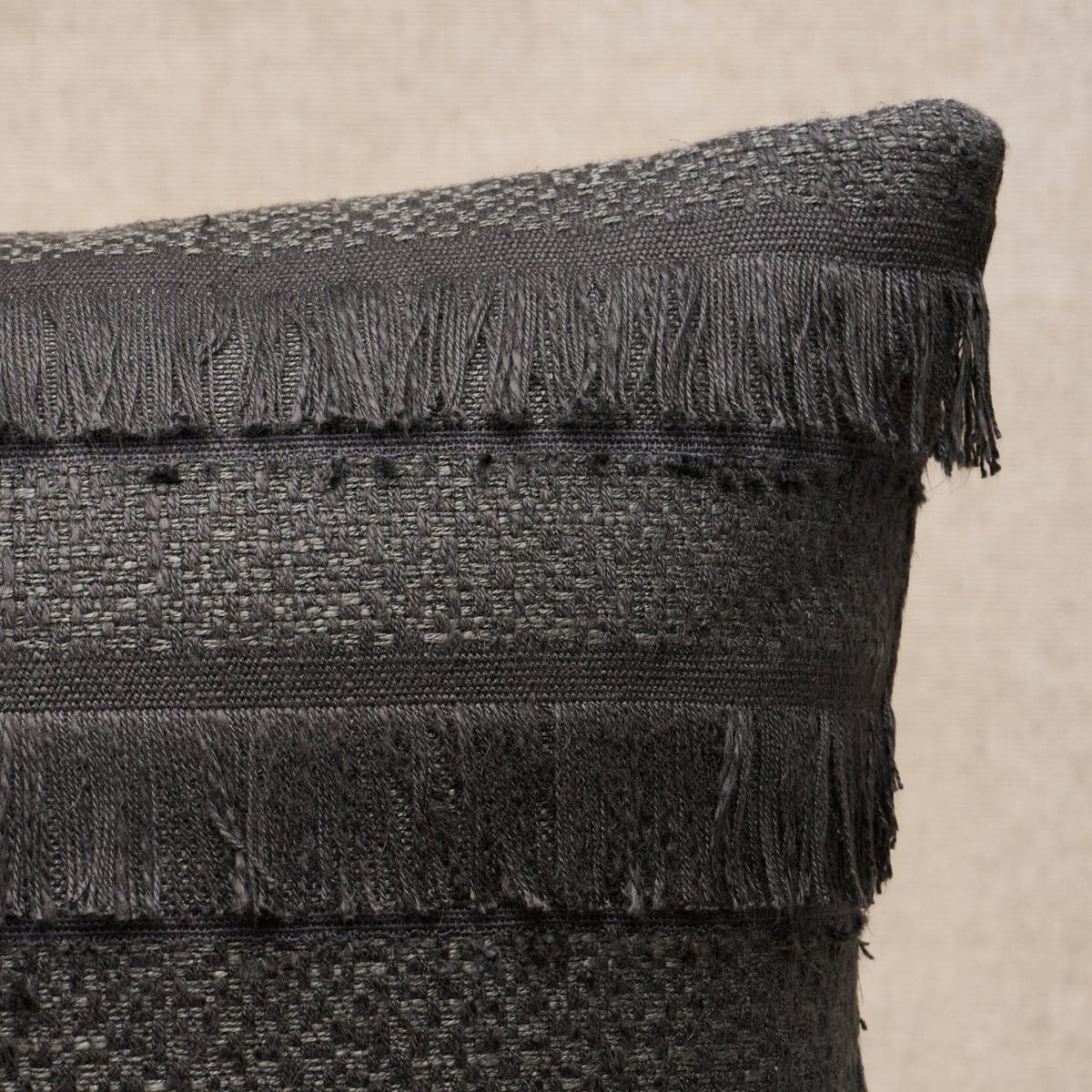 Schumacher Charcoal 18" x 18" Acadia Pillow