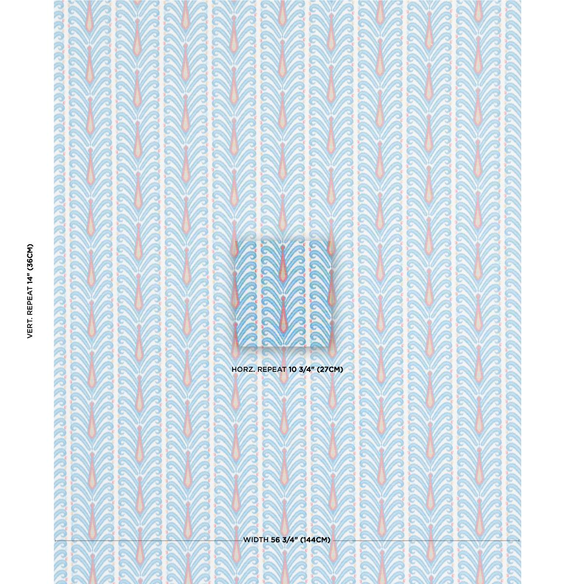 Schumacher Augustine Ikat Peacock Fabric