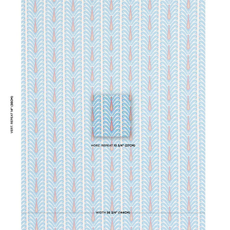 Schumacher Augustine Ikat Peacock Fabric