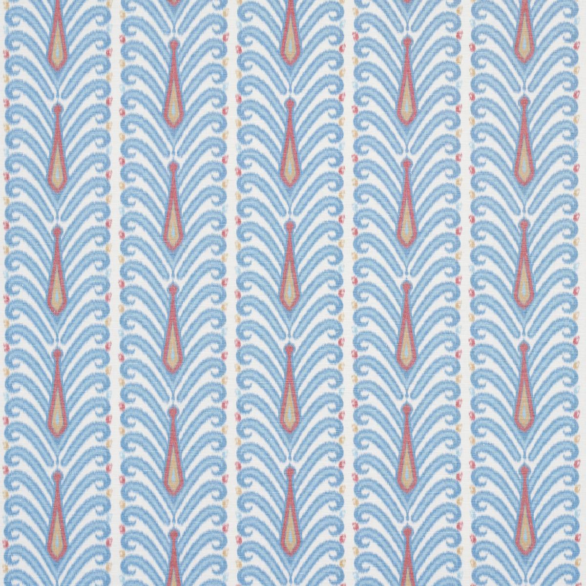 Schumacher Augustine Ikat Peacock Fabric