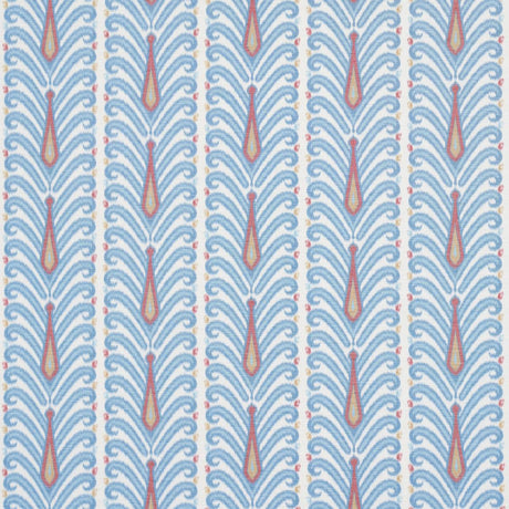 Schumacher Augustine Ikat Peacock Fabric