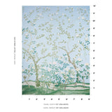 Schumacher Madame De Pompadour Panel Blue Fabric