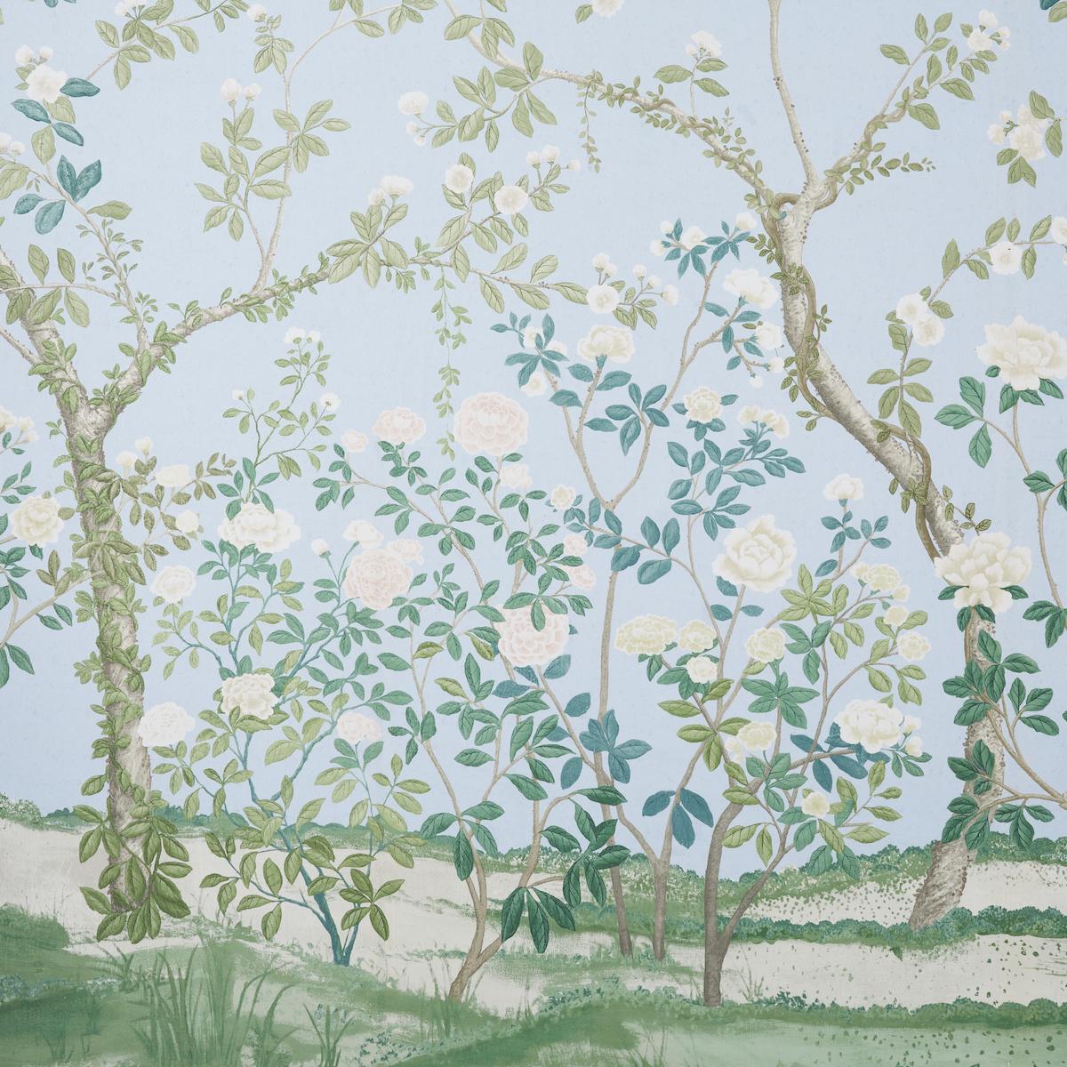 Schumacher Madame De Pompadour Panel Blue Fabric