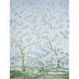 Schumacher Madame De Pompadour Panel Blue Fabric