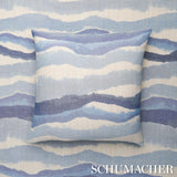 Schumacher Chandler Warp Print Lagoon Fabric