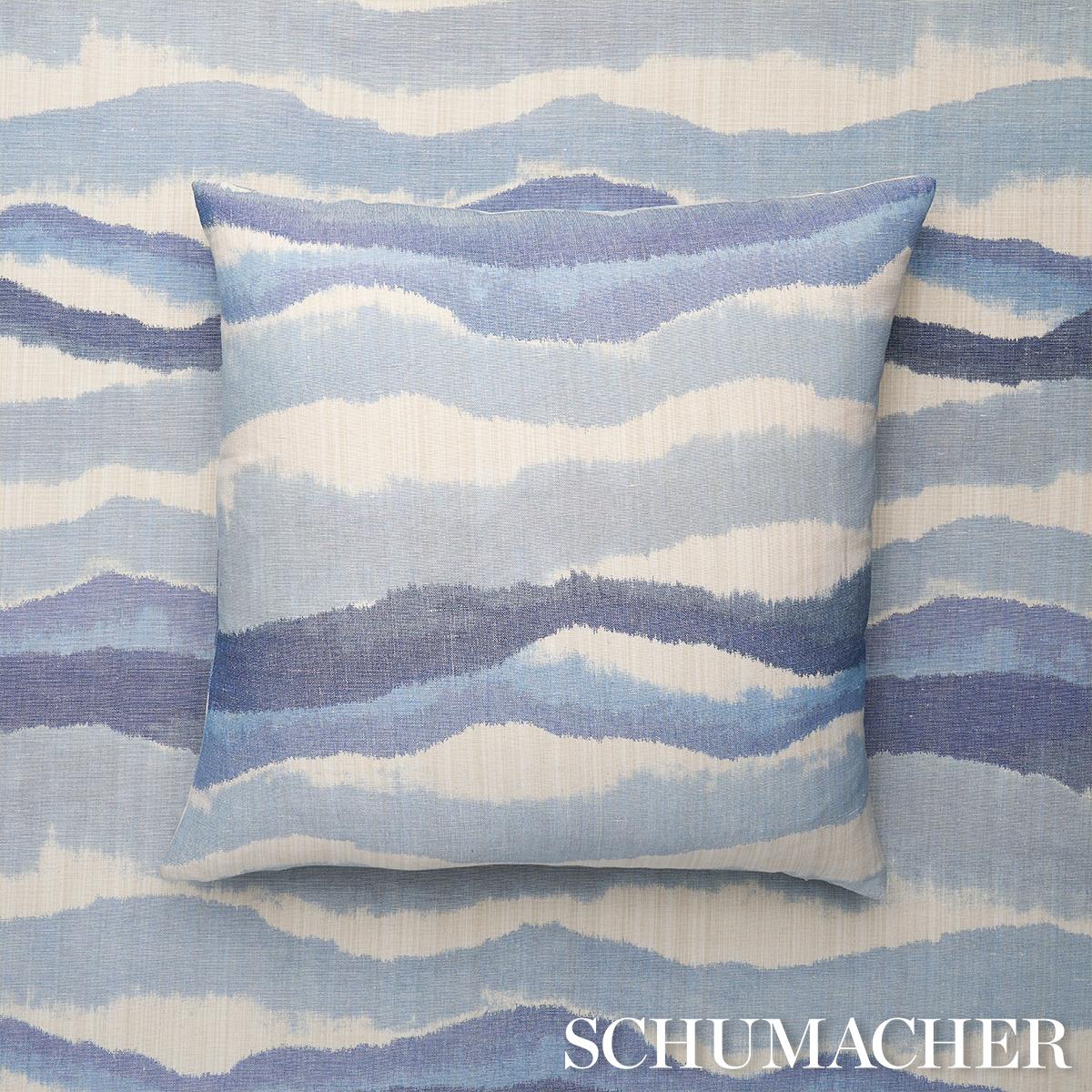 Schumacher Chandler Warp Print Lagoon Fabric