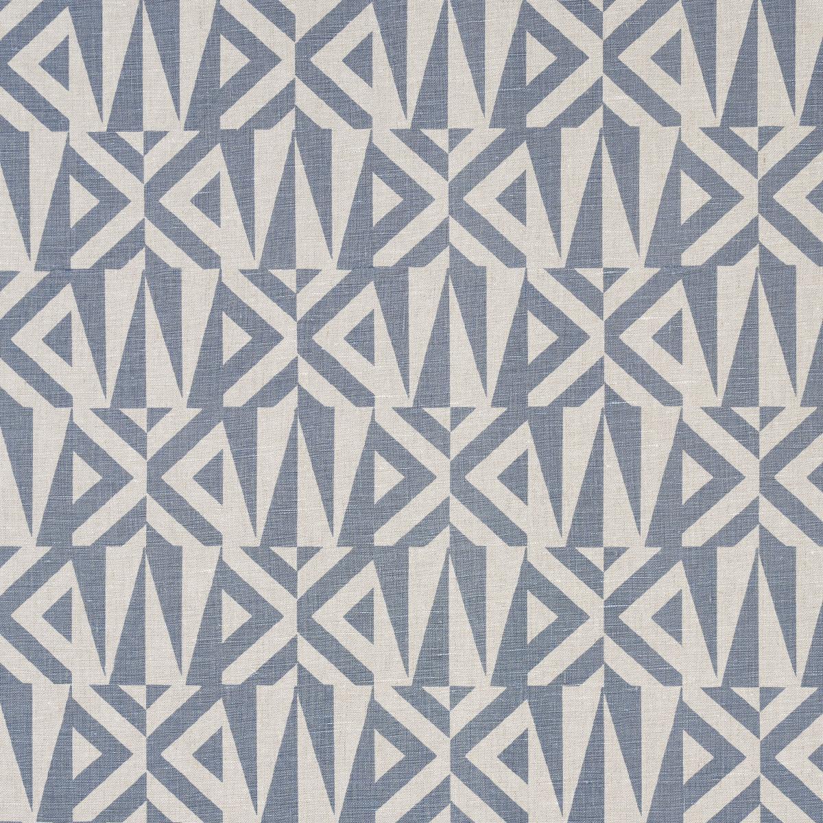 Schumacher Amero Slate Blue Fabric