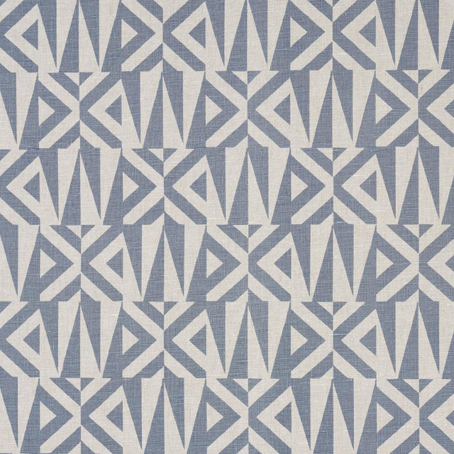 Schumacher Amero Slate Blue Fabric