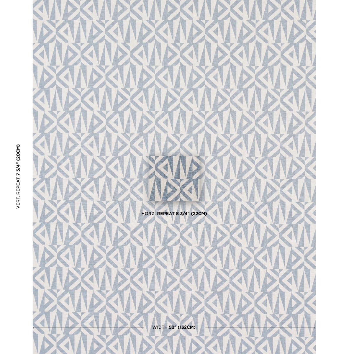 Schumacher Amero Slate Blue Fabric