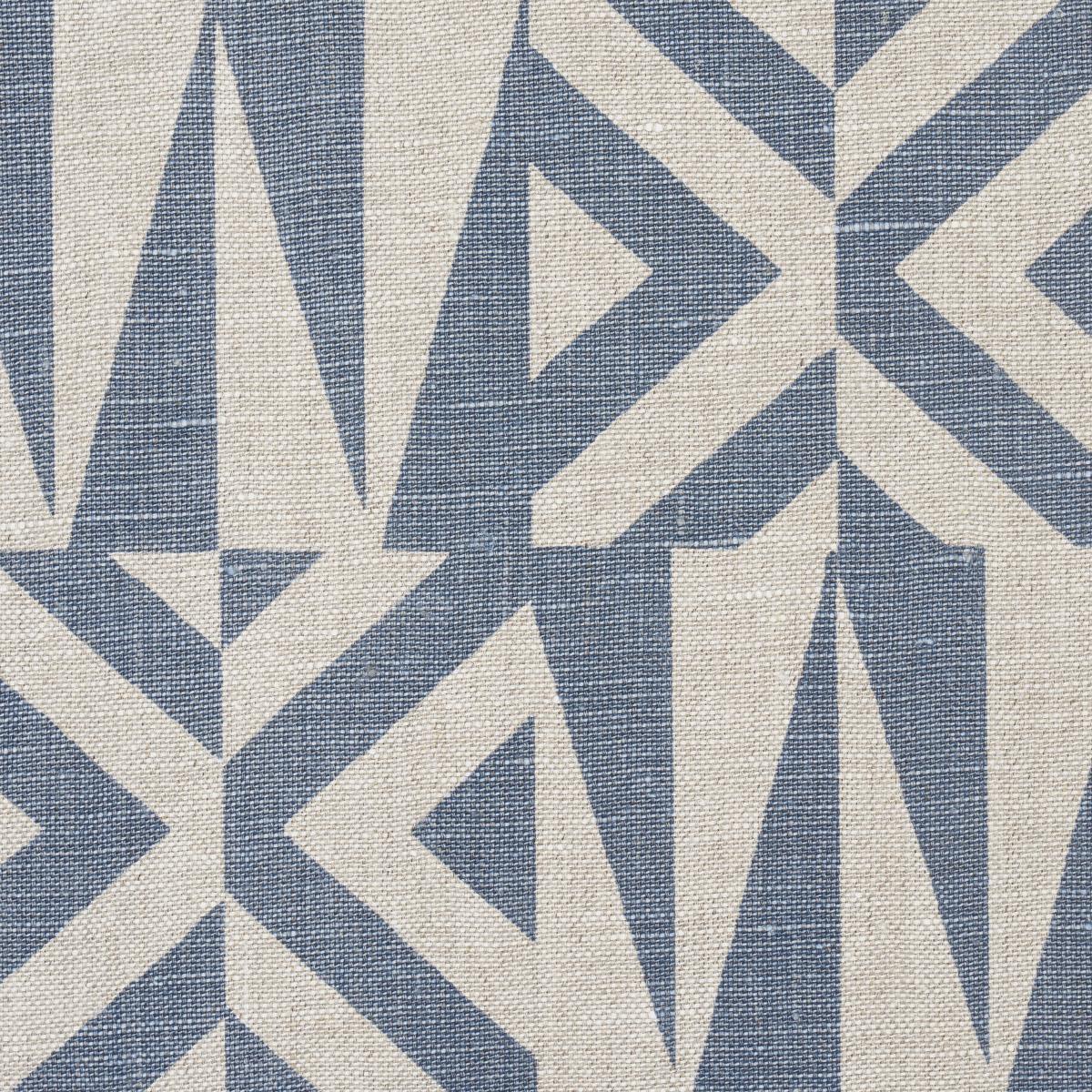 Schumacher Amero Slate Blue Fabric