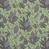 Schumacher Polka Dot Jungle Black & Green Fabric