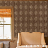 Schumacher Cassava Tobacco Wallpaper