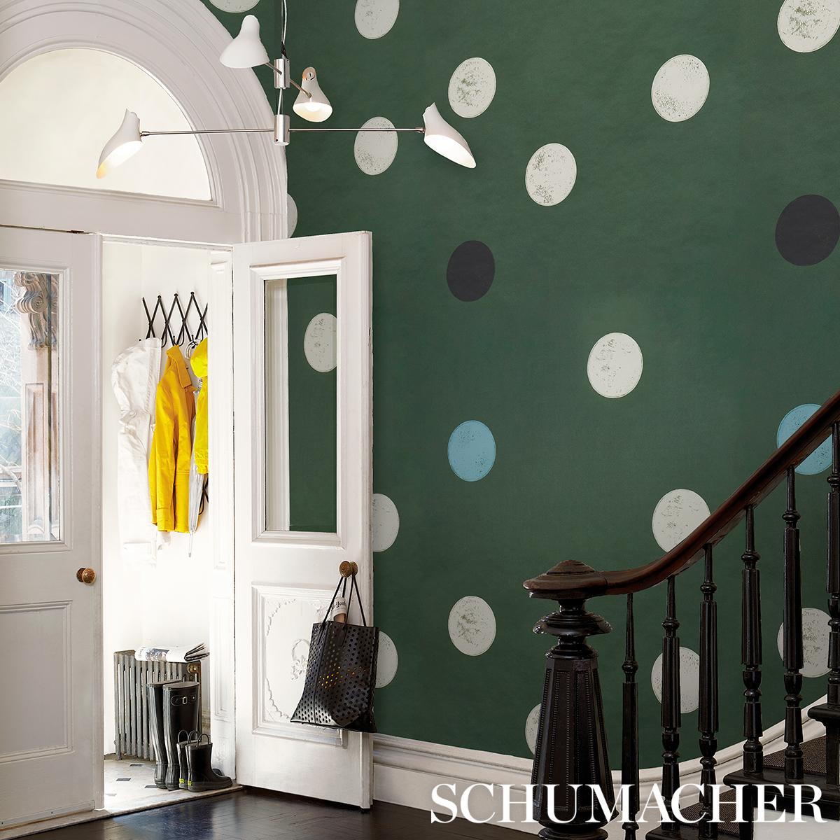 Schumacher Backdrop X Schumacher Monte Carlo Deep Green Wallpaper