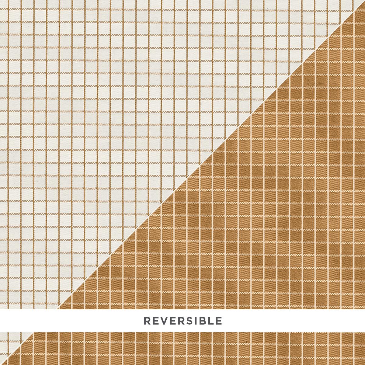 Schumacher Georgie Reversible Check Neutral Fabric